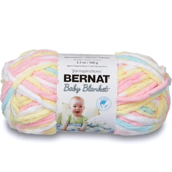 Handmade Crochet Baby/Toddler Blanket Multicolor Pastel Soft Chenille Yarn 66X40